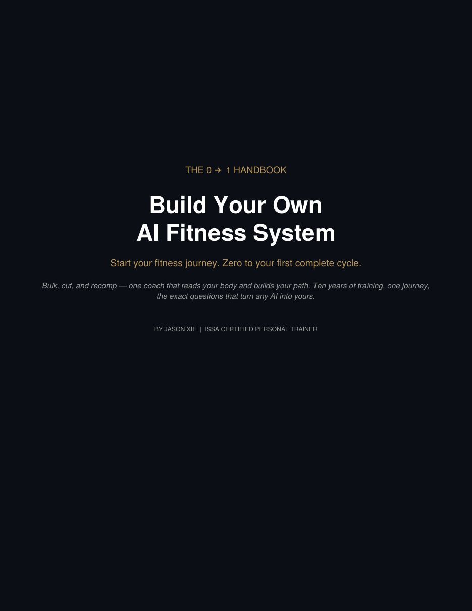 The Zero-to-One Handbook cover